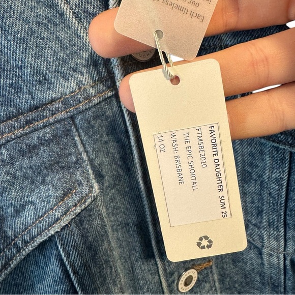 New! Favorite Daughter Epic Shortall Denim Romper - Picture 5 of 7